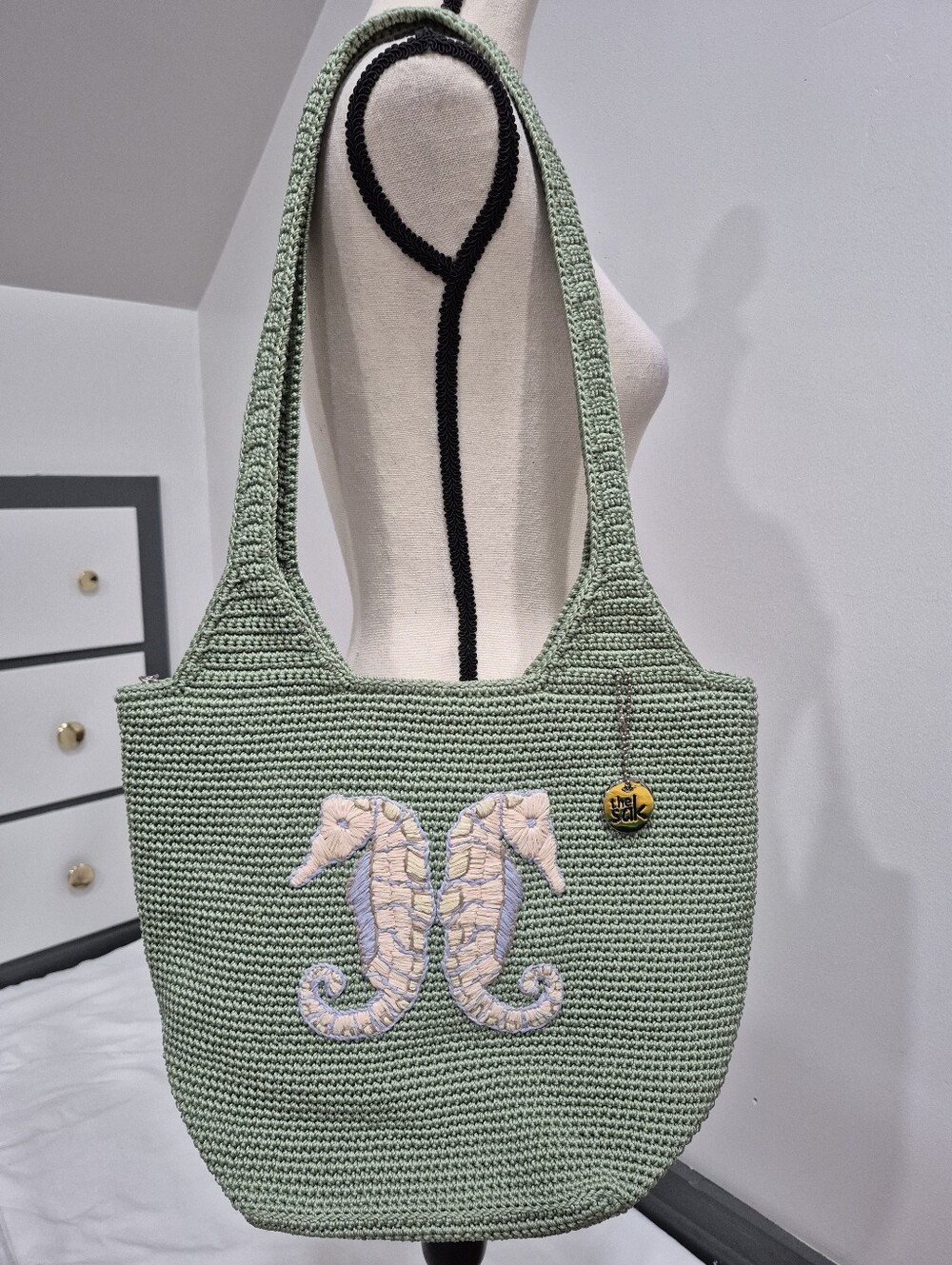 NWOT The Sak x Oceana Limited Edition Hand Crocheted Seahorse Purse